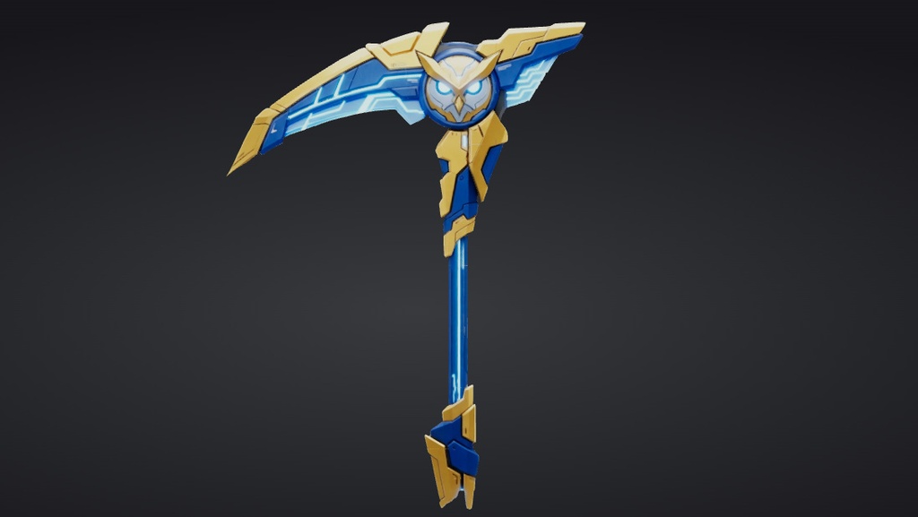 【ハイポリモデル】オリジナル武器・鎌_008/ Hi-poly Original Weapon Scythe 008