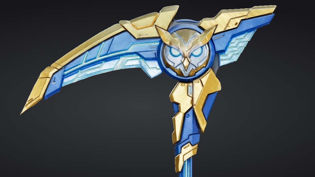 【ハイポリモデル】オリジナル武器・鎌_008/ Hi-poly Original Weapon Scythe 008