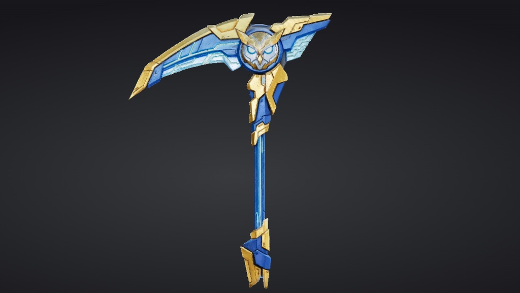 【ハイポリモデル】オリジナル武器・鎌_008/ Hi-poly Original Weapon Scythe 008