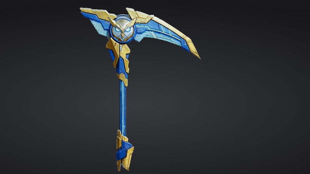 【ハイポリモデル】オリジナル武器・鎌_008/ Hi-poly Original Weapon Scythe 008