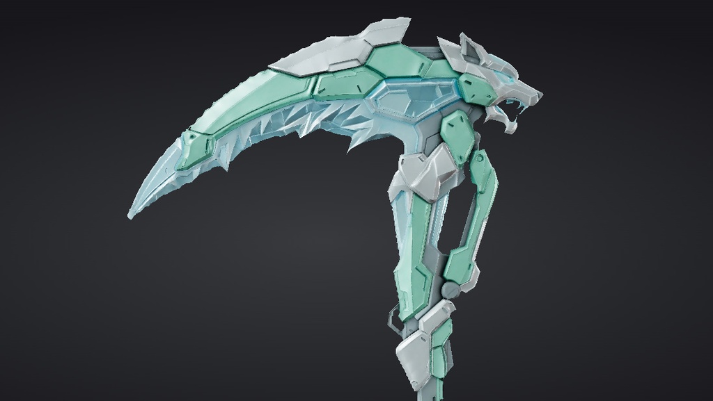 【ハイポリモデル】オリジナル武器・鎌_009/ Hi-poly Original Weapon Scythe 009
