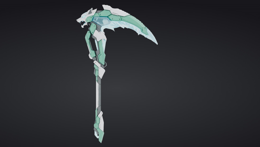 【ハイポリモデル】オリジナル武器・鎌_009/ Hi-poly Original Weapon Scythe 009