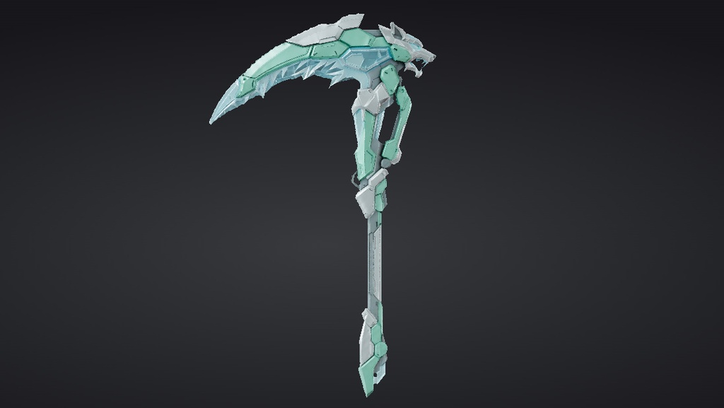 【ハイポリモデル】オリジナル武器・鎌_009/ Hi-poly Original Weapon Scythe 009