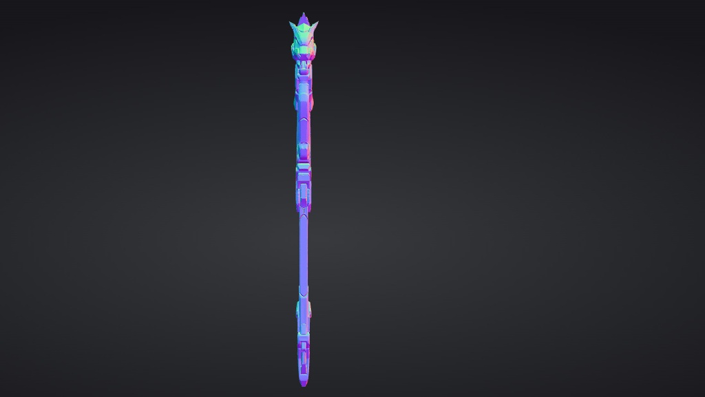 【ハイポリモデル】オリジナル武器・鎌_009/ Hi-poly Original Weapon Scythe 009