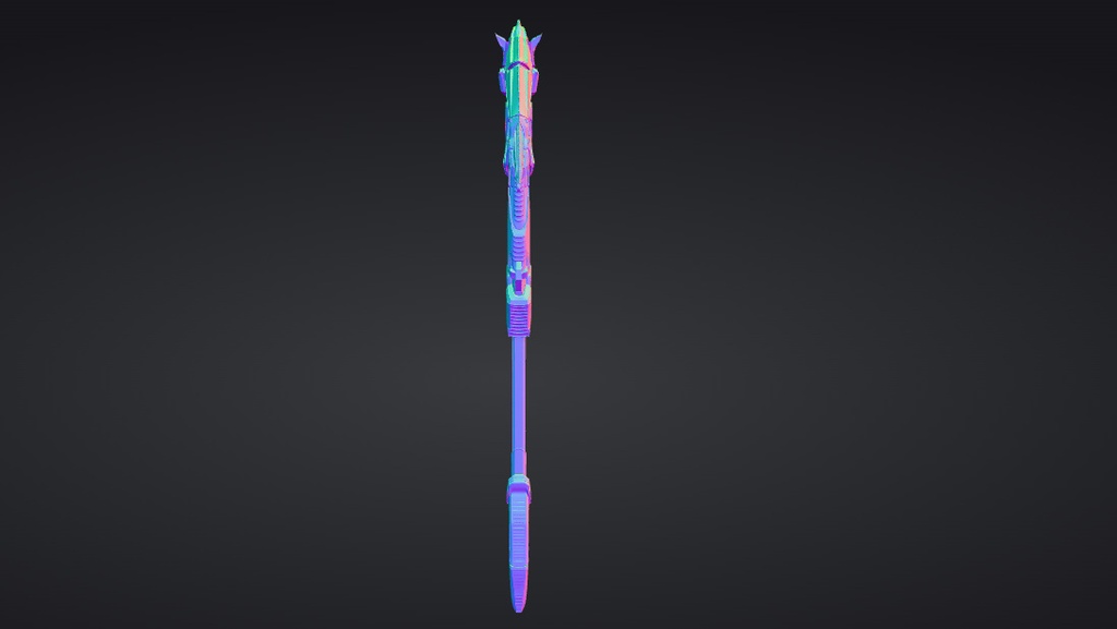 【ハイポリモデル】オリジナル武器・鎌_009/ Hi-poly Original Weapon Scythe 009