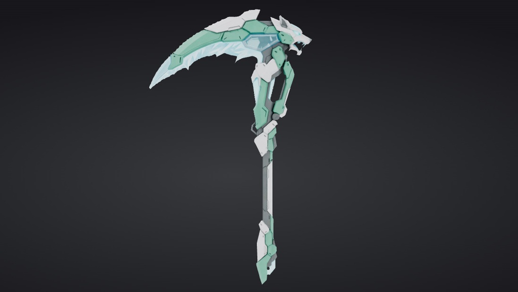 【ハイポリモデル】オリジナル武器・鎌_009/ Hi-poly Original Weapon Scythe 009