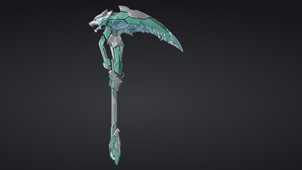 【ハイポリモデル】オリジナル武器・鎌_009/ Hi-poly Original Weapon Scythe 009