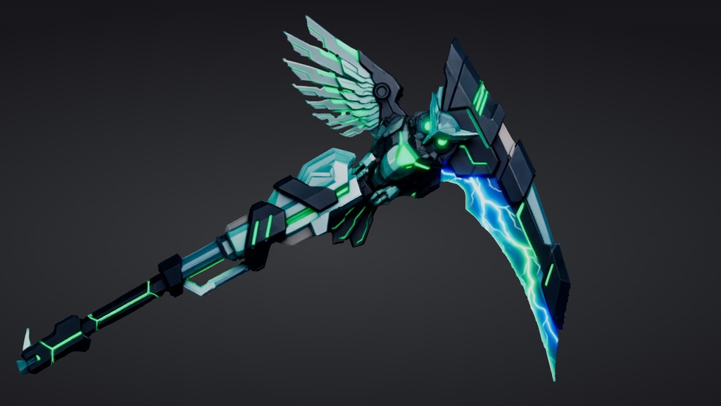 【ハイポリモデル】オリジナル武器・鎌_010/ Hi-poly Original Weapon Scythe 010