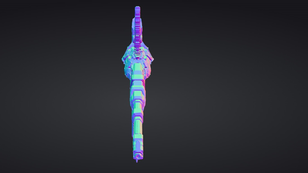 【ハイポリモデル】オリジナル武器・鎌_010/ Hi-poly Original Weapon Scythe 010
