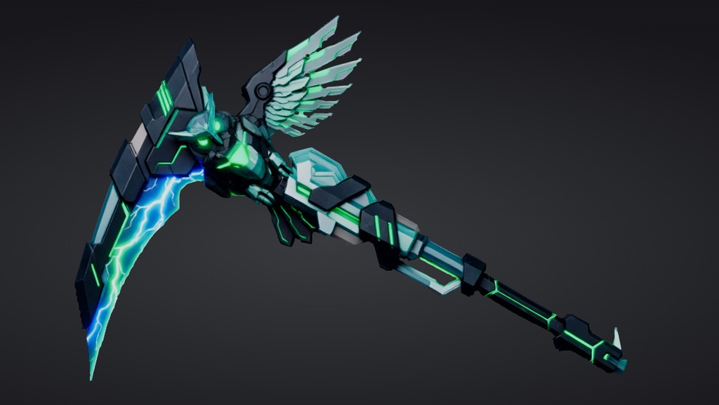 【ハイポリモデル】オリジナル武器・鎌_010/ Hi-poly Original Weapon Scythe 010