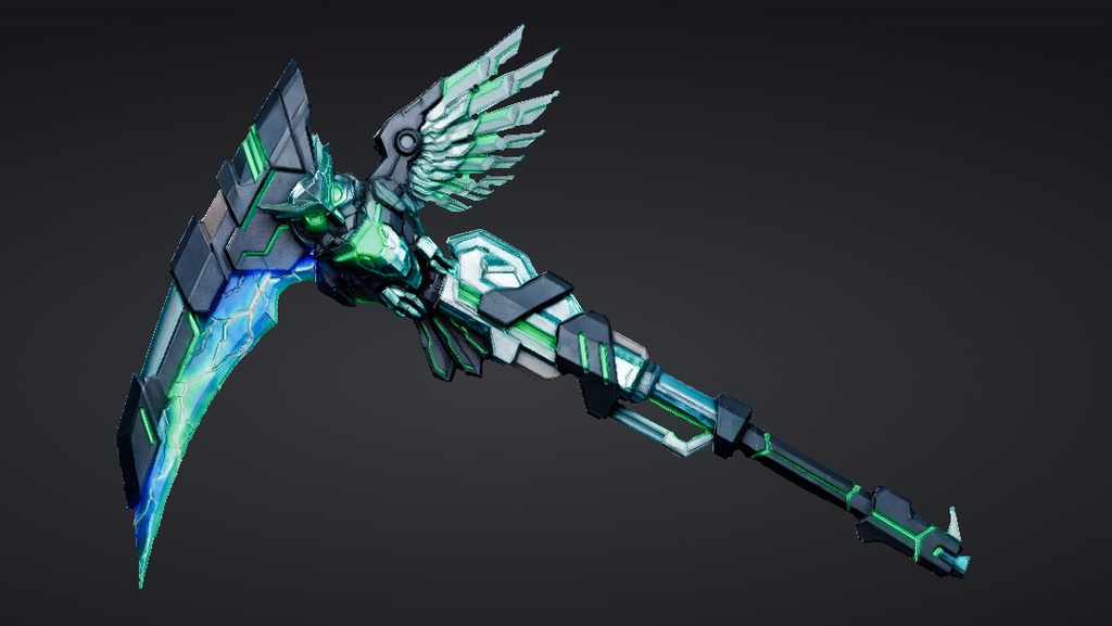 【ハイポリモデル】オリジナル武器・鎌_010/ Hi-poly Original Weapon Scythe 010
