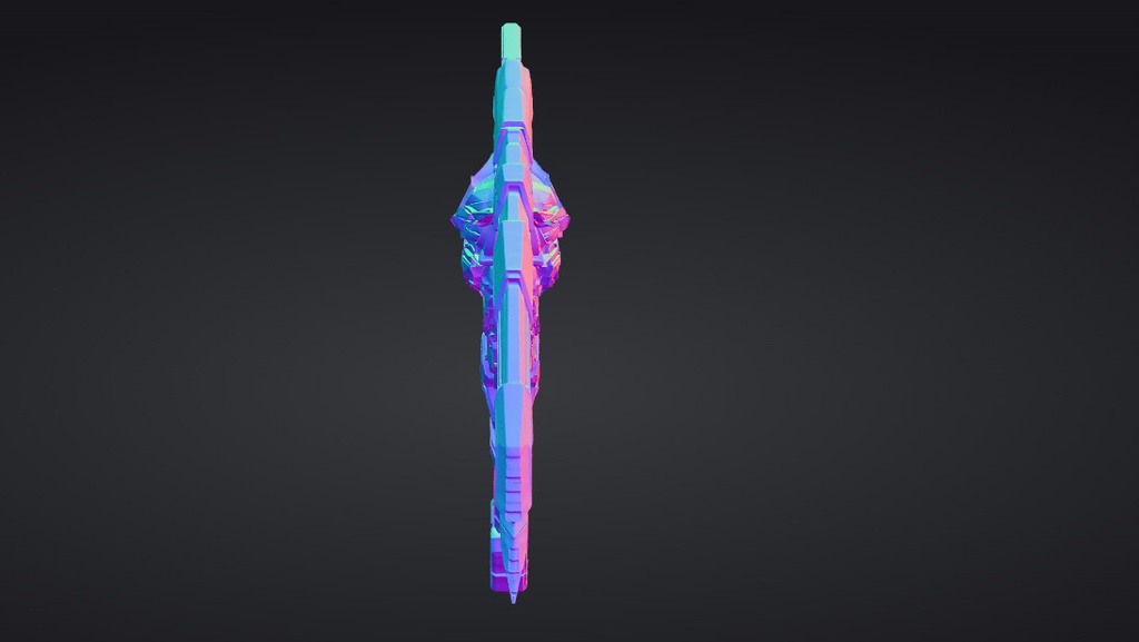 【ハイポリモデル】オリジナル武器・鎌_010/ Hi-poly Original Weapon Scythe 010