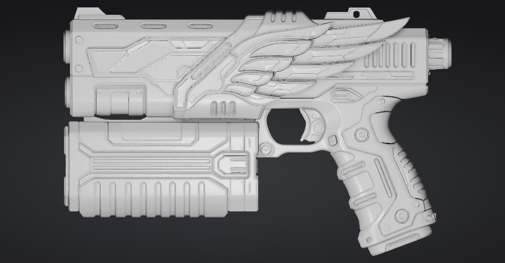 【3Dプリント】コスプレ用オリジナル武器・銃_009/ Cosplay Original Weapon Gun 009
