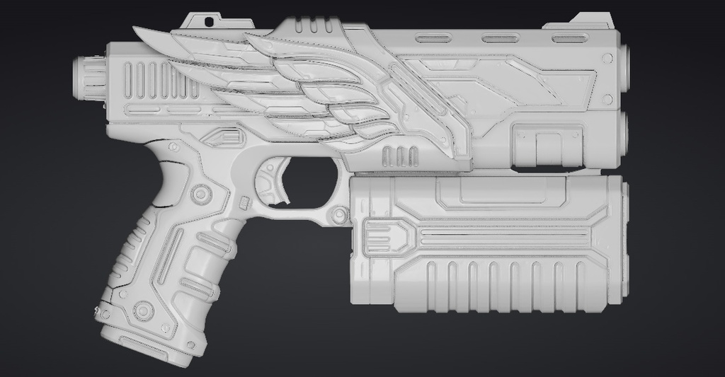 【3Dプリント】コスプレ用オリジナル武器・銃_009/ Cosplay Original Weapon Gun 009