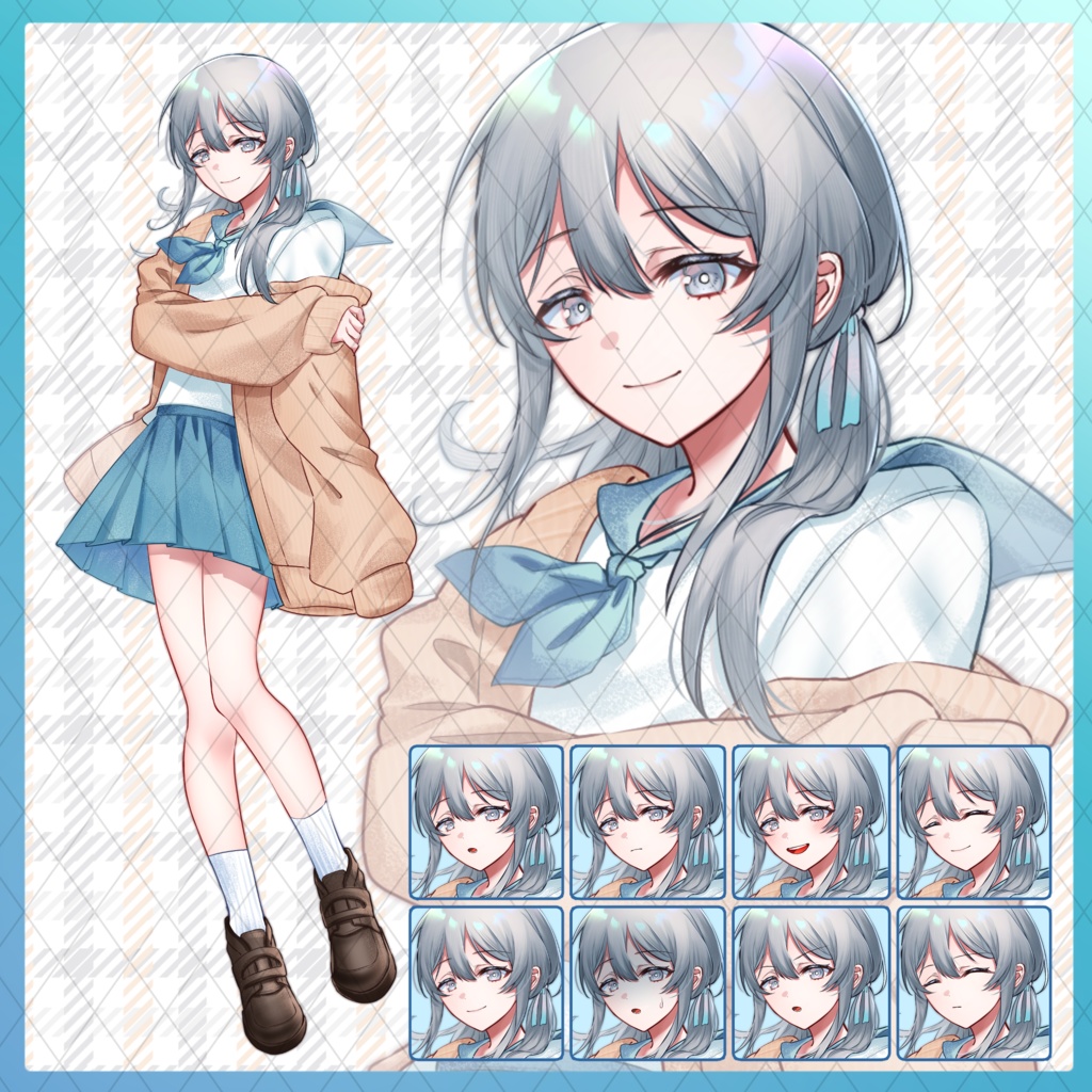 【立ち絵素材】学生服の女の子