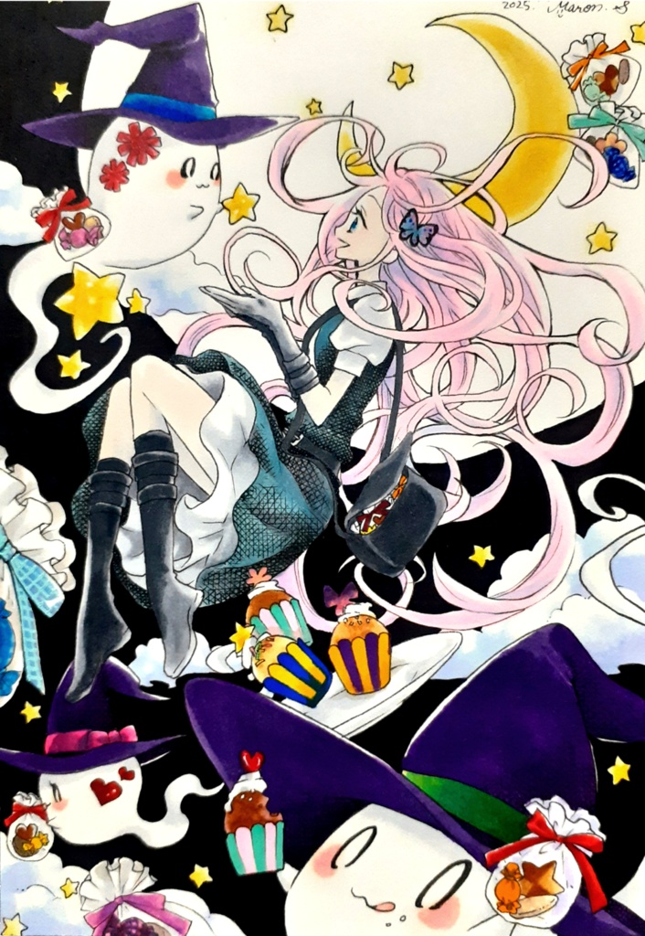 【原画】おばけとハロウィンの交換会