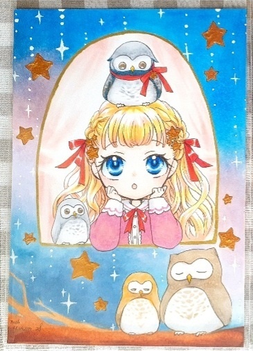 【原画】ふくろう