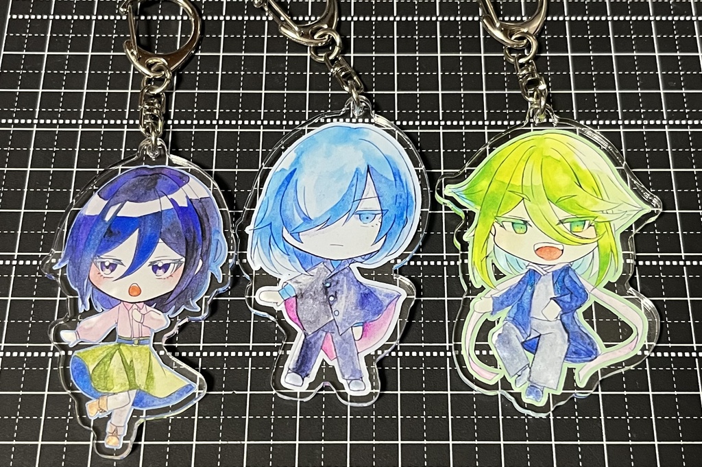 水彩アクリルキーホルダー