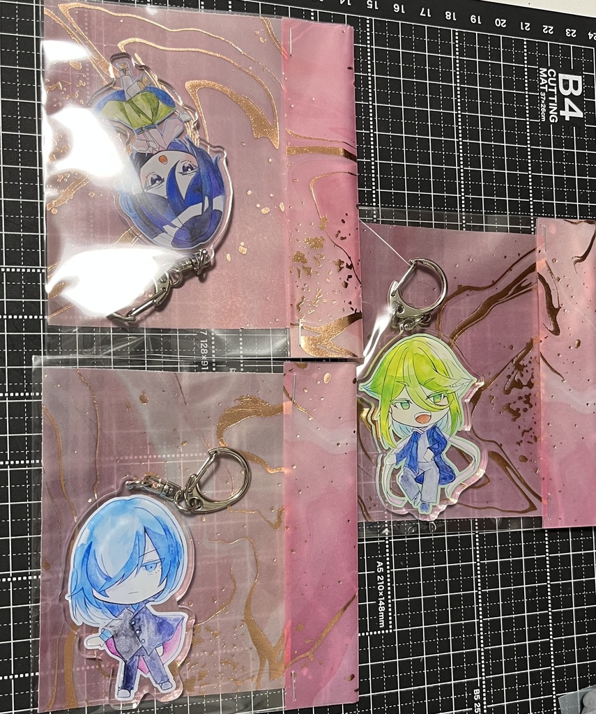 水彩アクリルキーホルダー