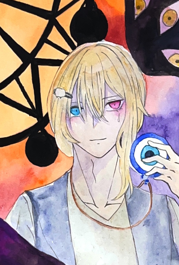 アナログ原画「侵食する夢」