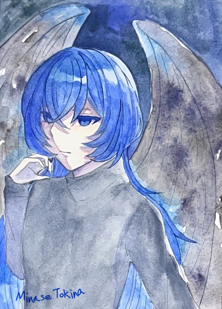 アナログ原画「彼方に馳せる」