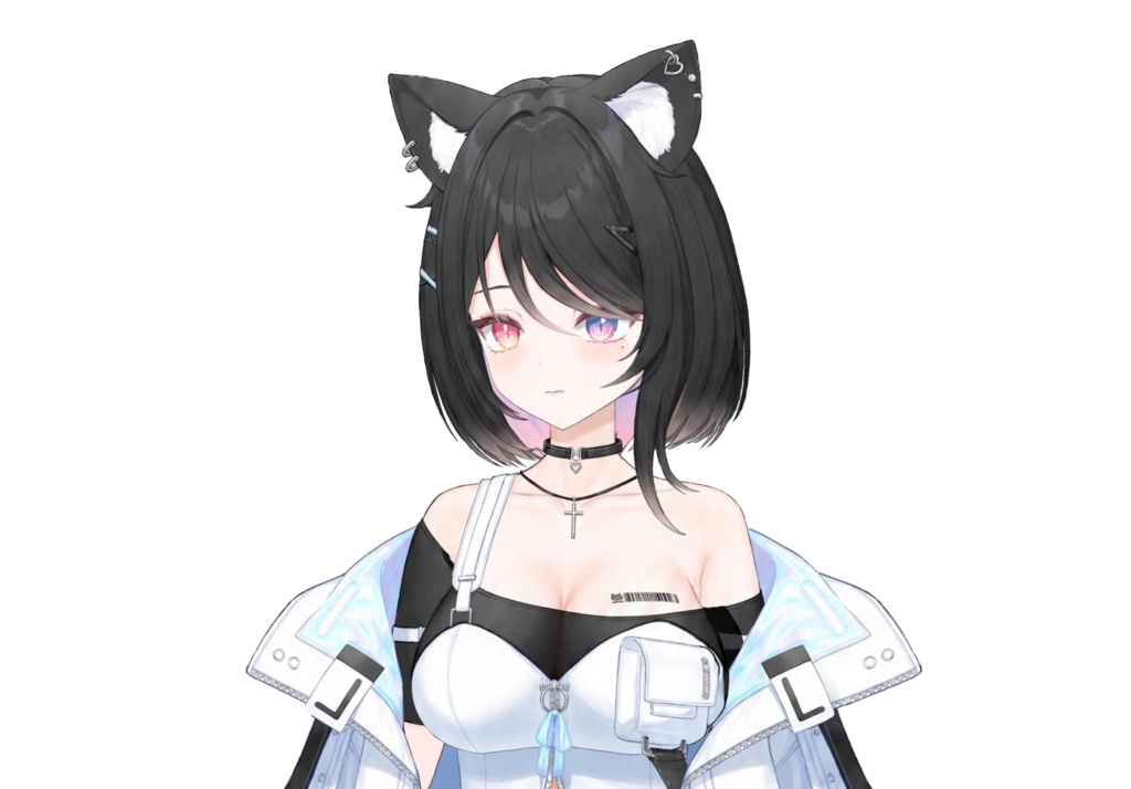 【無料配布】【Live2D】【FREE】BLACK CAT live2Dモデル【VTS対応】