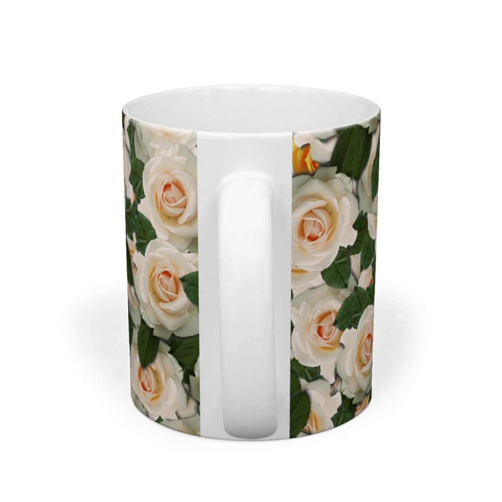 白いバラいっぱいマグ