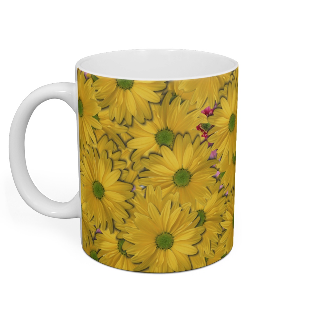 黄色い花いっぱいマグ