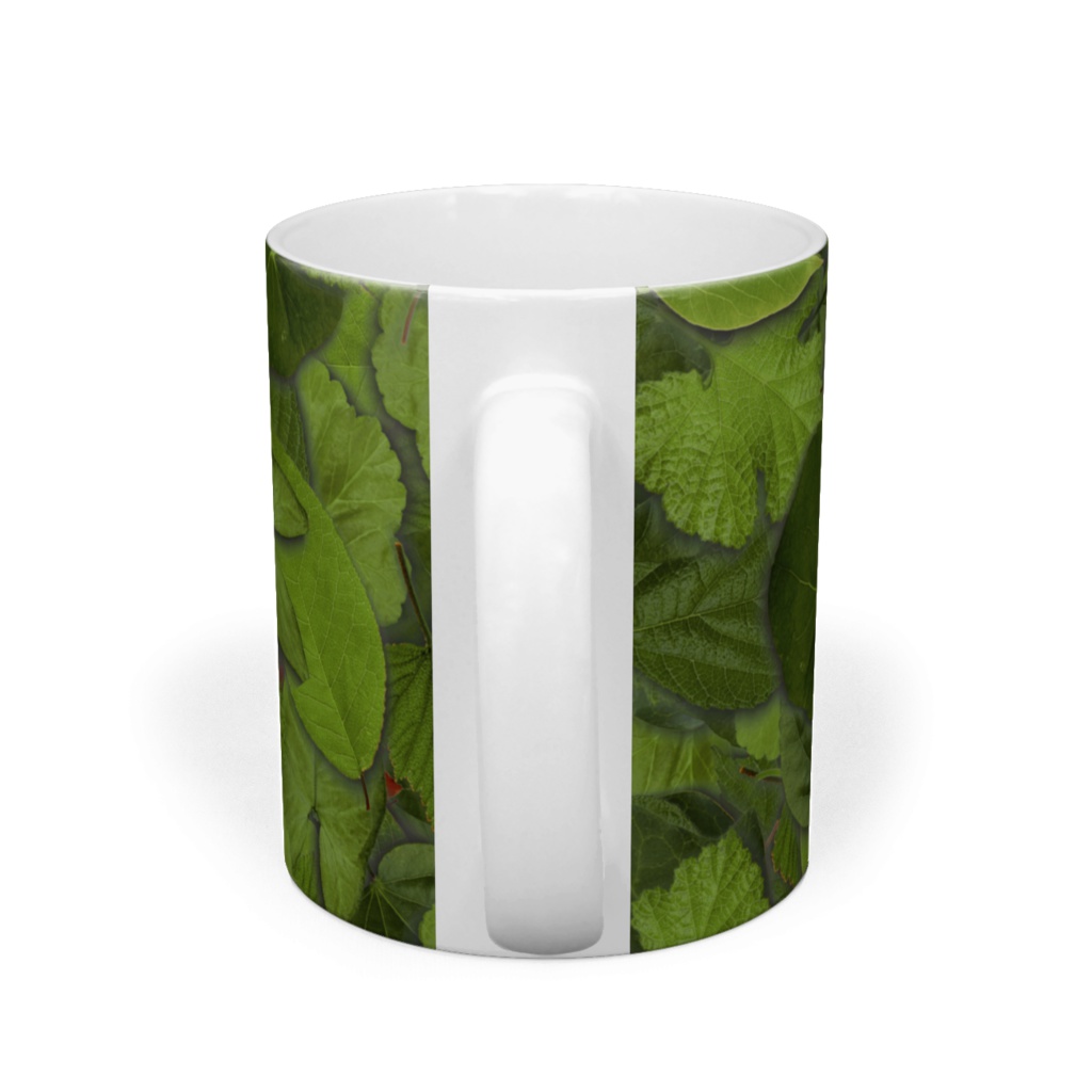 緑の葉っぱいっぱいマグ