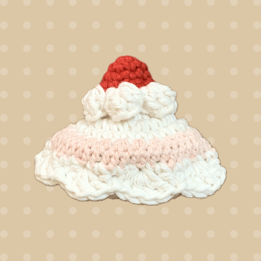 ぬい服｜10cm〜14cmぬい｜いちごショートケーキのお帽子