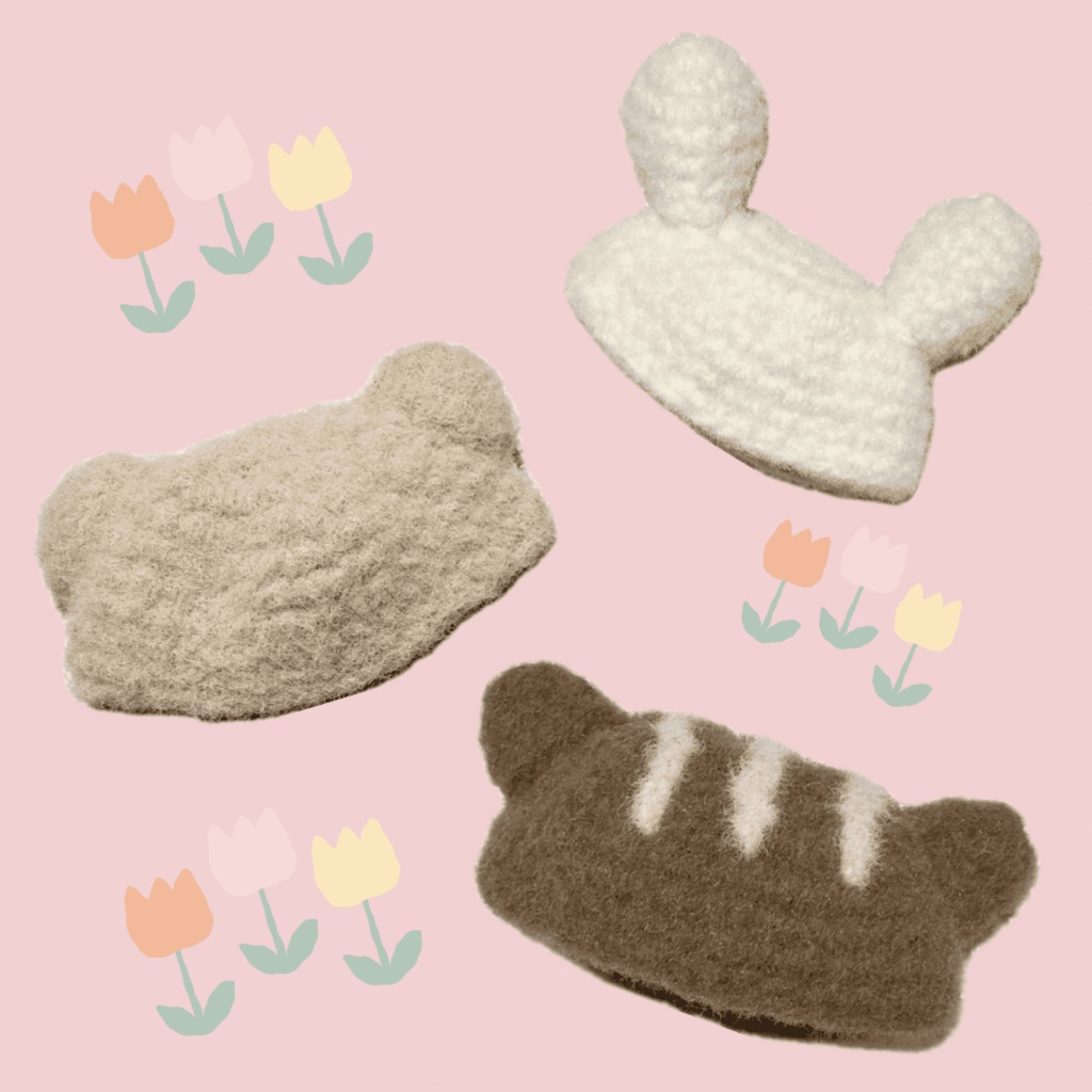 ぬい服|ほっこりどうぶつ帽子|くま りす うさぎ 秋冬 10cm 12cm 13cm 14cm 15cm 16cm ホワイト ベージュ ブラウン ふわふわ もこもこ ニット ぬいぐるみ服 ぬい