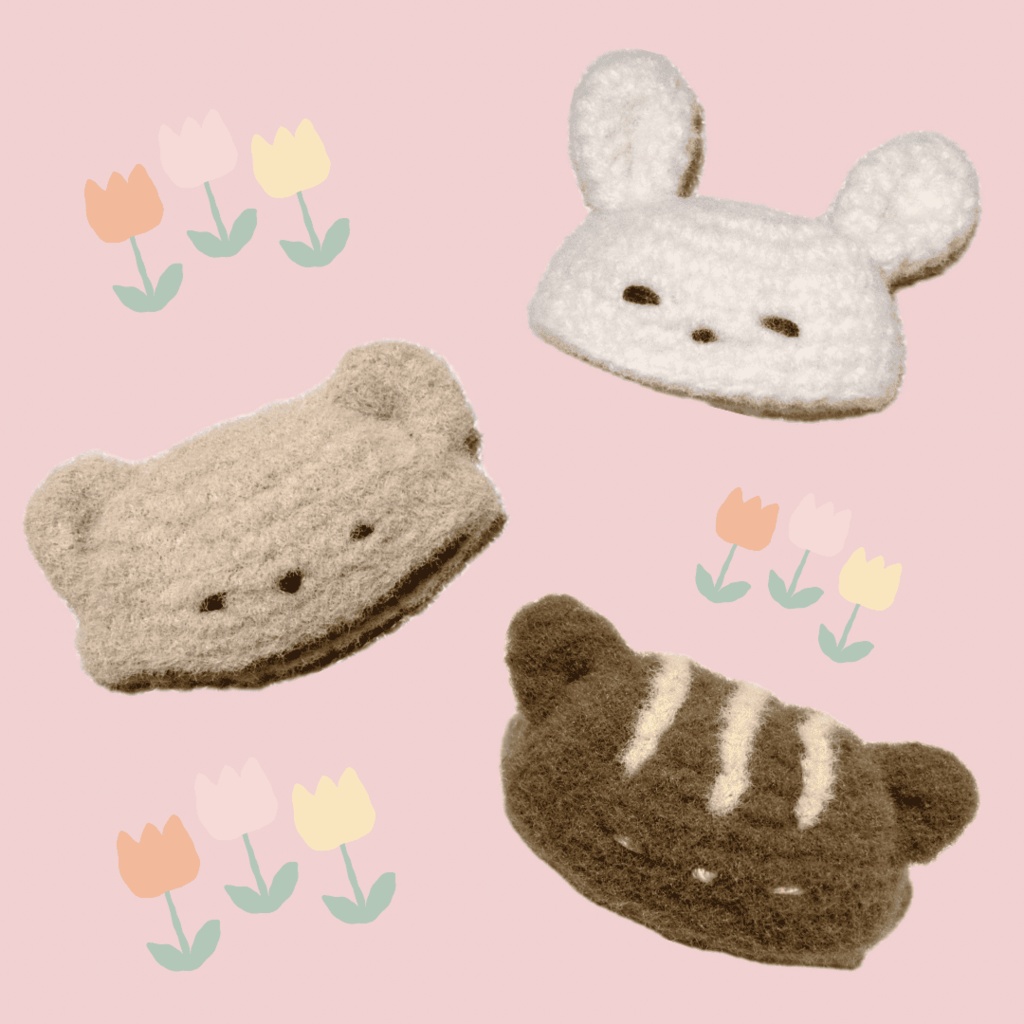 ぬい服|ほっこりどうぶつ帽子|くま りす うさぎ 秋冬 10cm 12cm 13cm 14cm 15cm 16cm ホワイト ベージュ ブラウン ふわふわ もこもこ ニット ぬいぐるみ服 ぬい