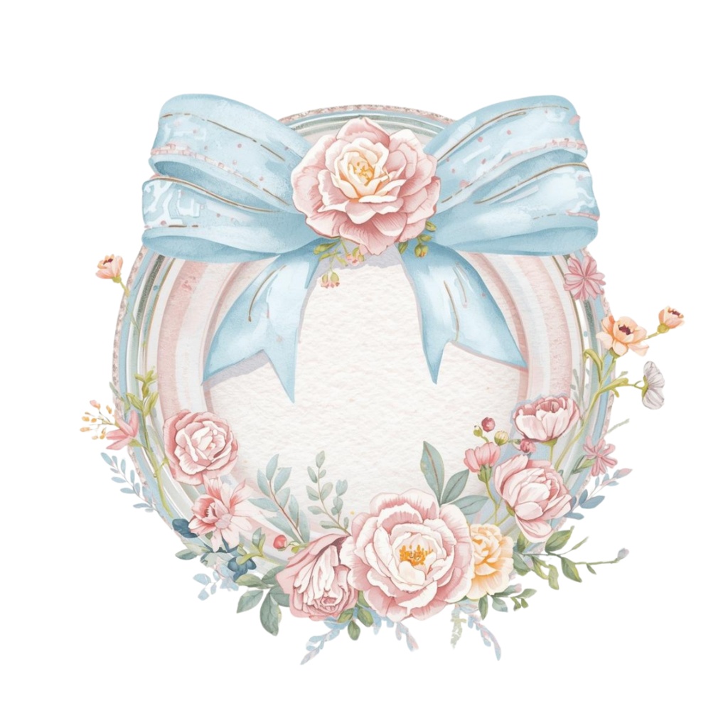 夢見るメイク♡Soft Watercolor Clipart 10itemSet ~Pale blue ver.~