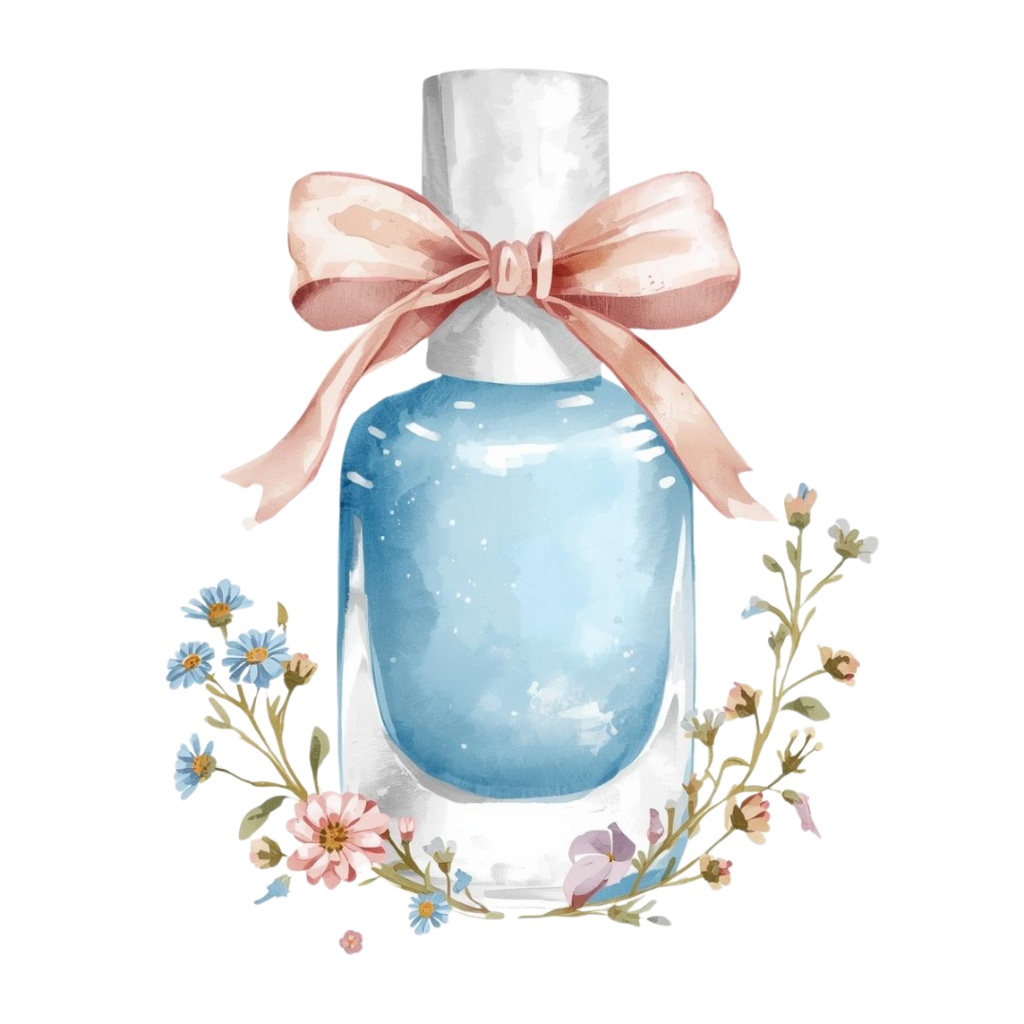 夢見るメイク♡Soft Watercolor Clipart 10itemSet ~Pale blue ver.~