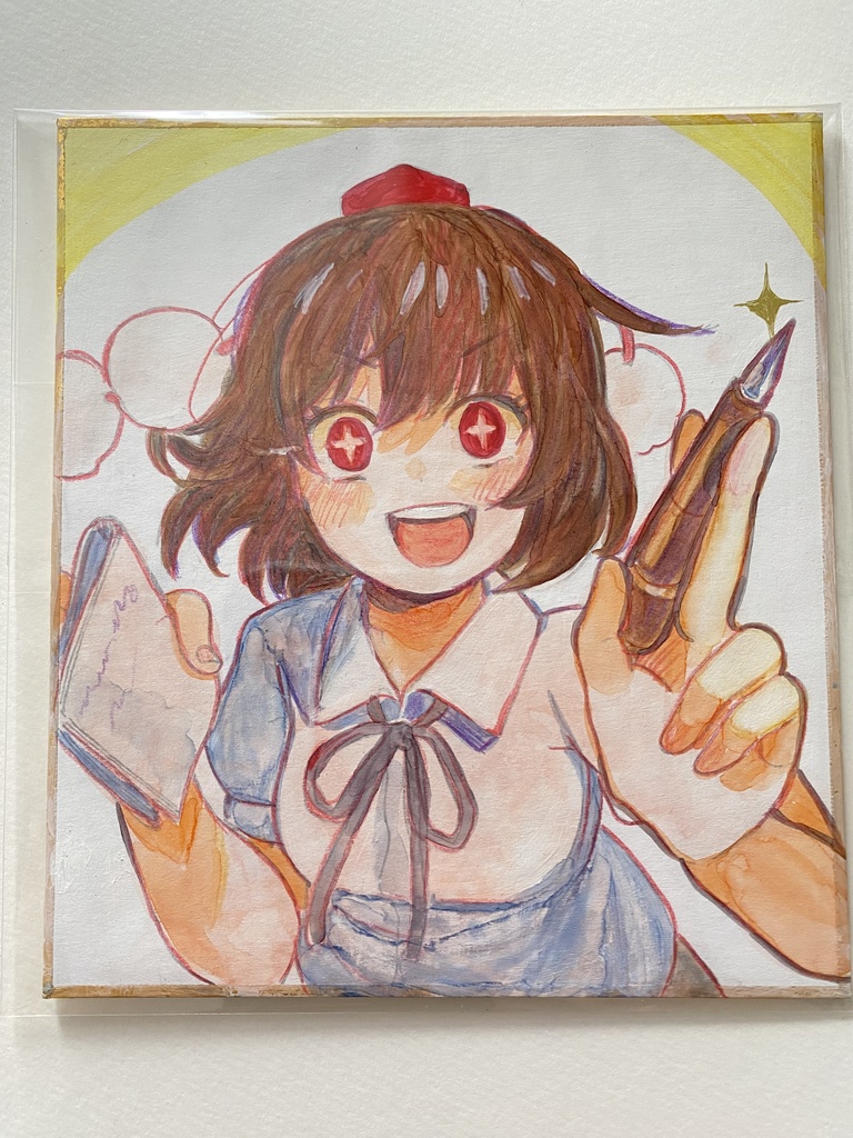 射命丸文ミニ色紙イラスト