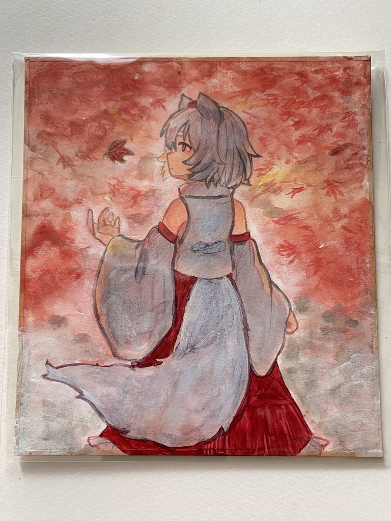 犬走椛ミニ色紙イラスト