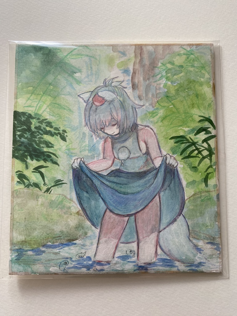 犬走椛ミニ色紙原画