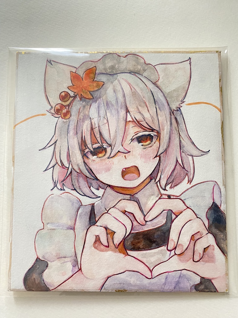 犬走椛ミニ色紙イラスト