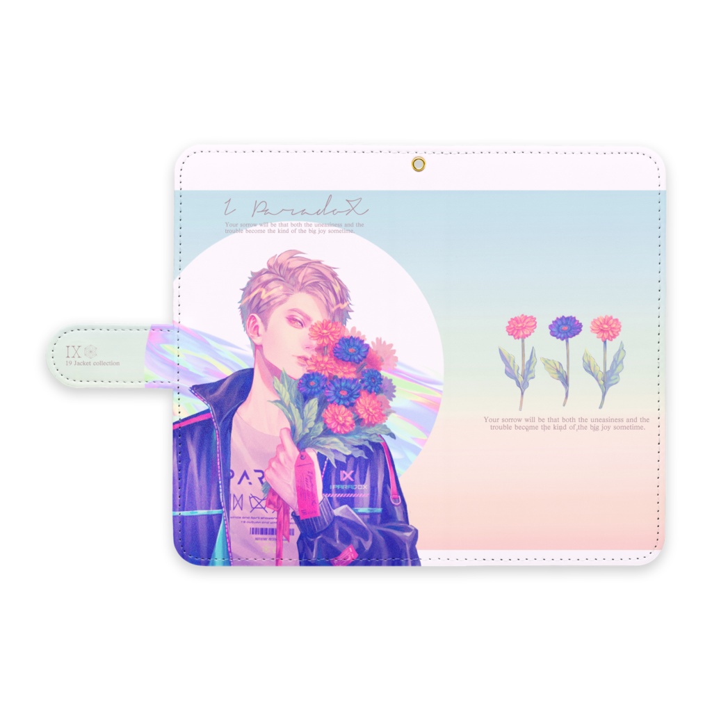 手帳型Androidケース ストラップ穴 あり