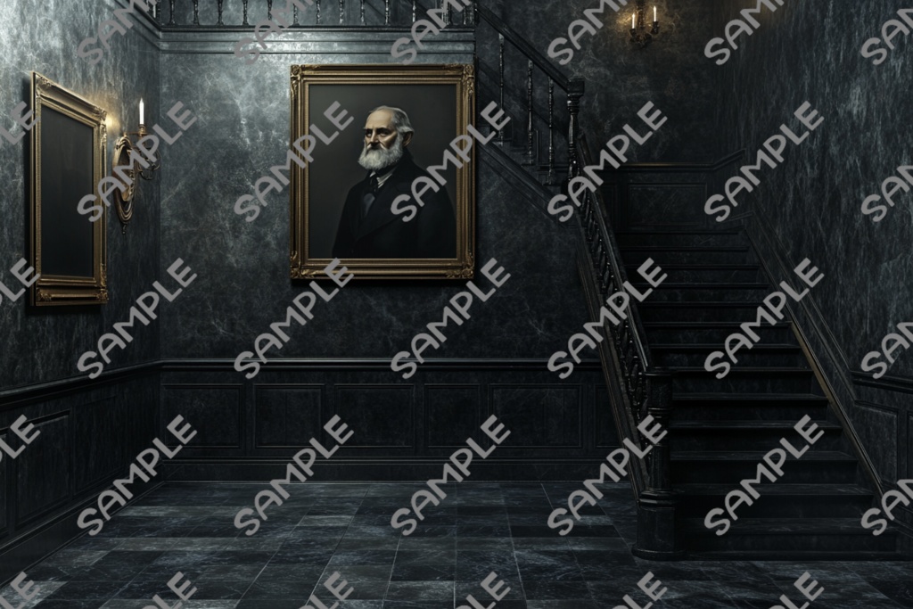 TRPGやCoCにココフォリアで使える背景セット(黒い高級感のある建物)