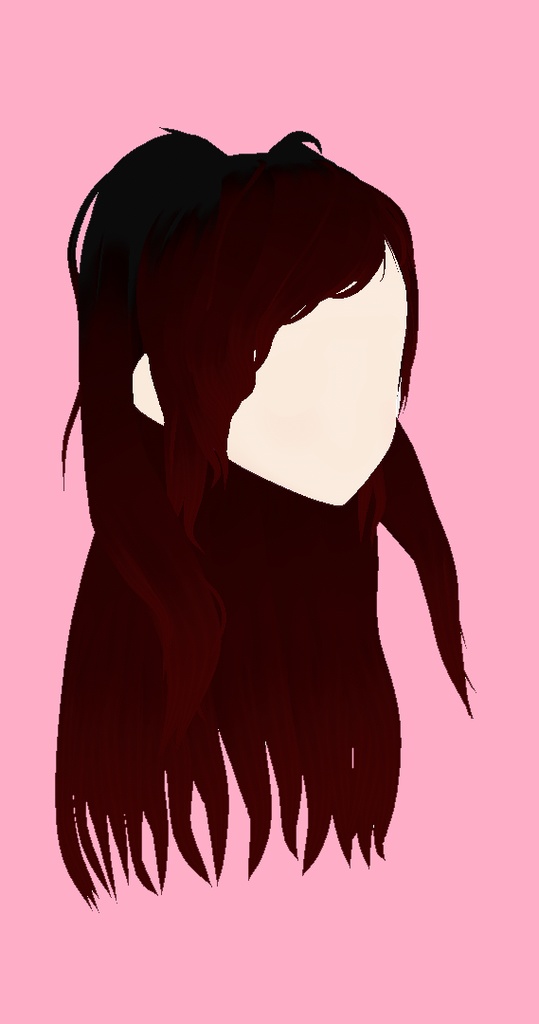 VTuber向け バーチャルYouTuber 配信用 Long overall two ponytails hair preset vroid WITH HAIR TEXTURE VTuberAssets Vtuber準備中 フリー素材
