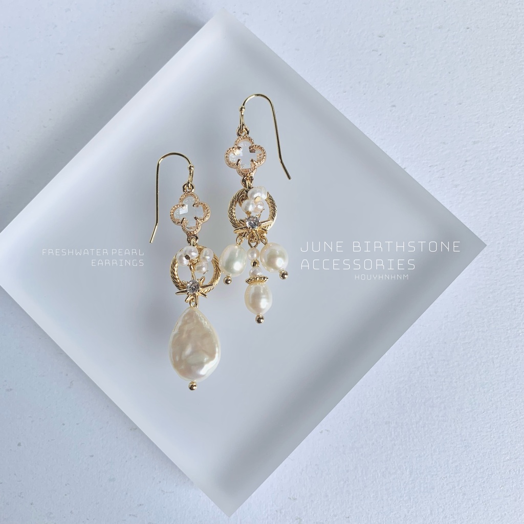 6月誕生石 淡水パールのアクセサリー(ゴールド)