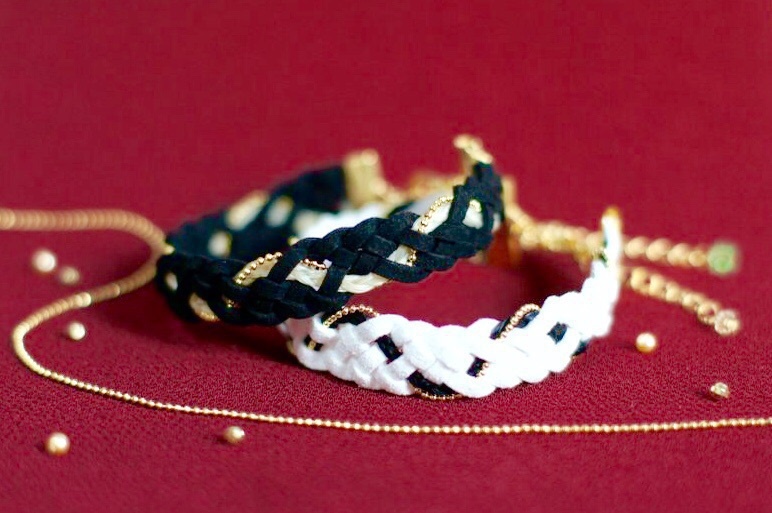 【展示のみ】馬の尻尾とスエードコードのブレスレット