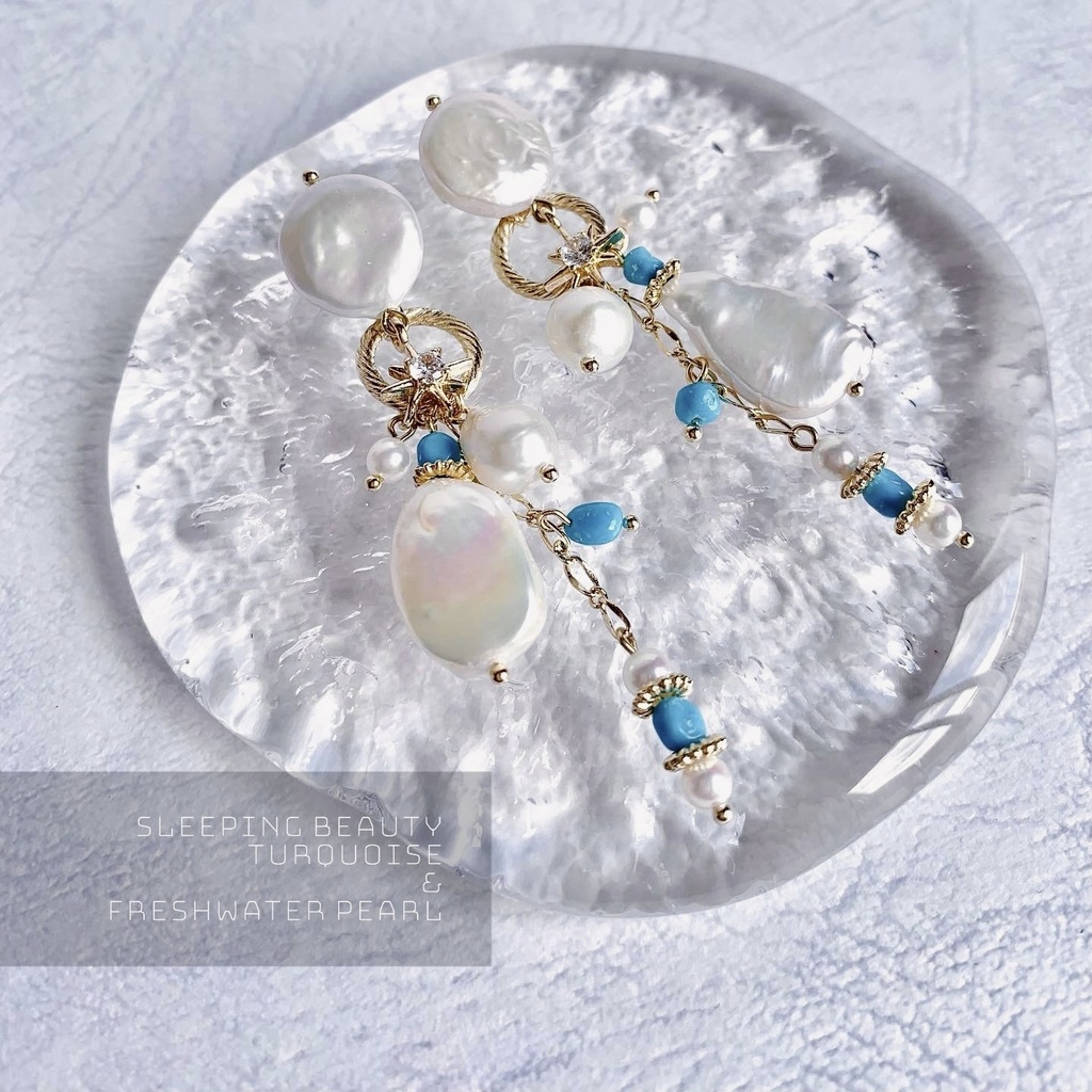 Sleeping Beauty Turquoise and Freshwater Pearl accessory
