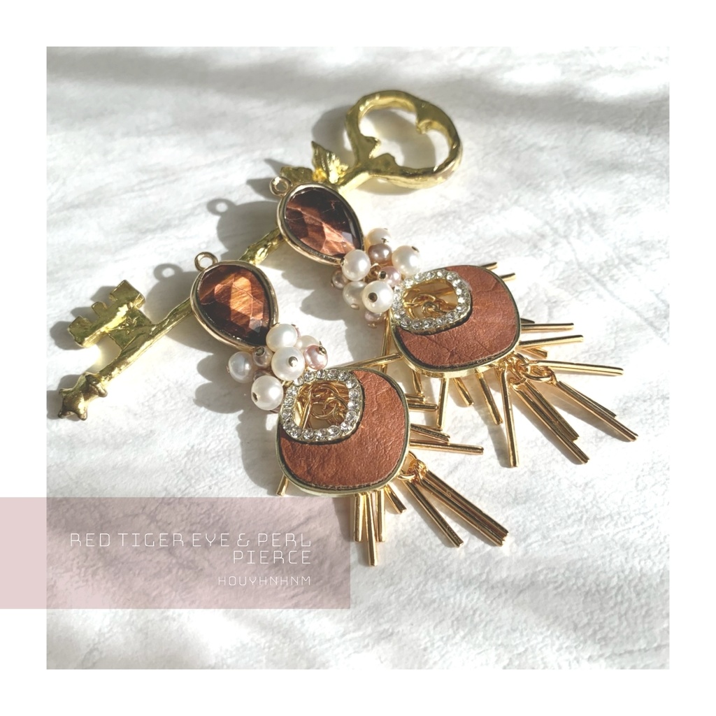 チョコレートカラーの天然石アクセサリー