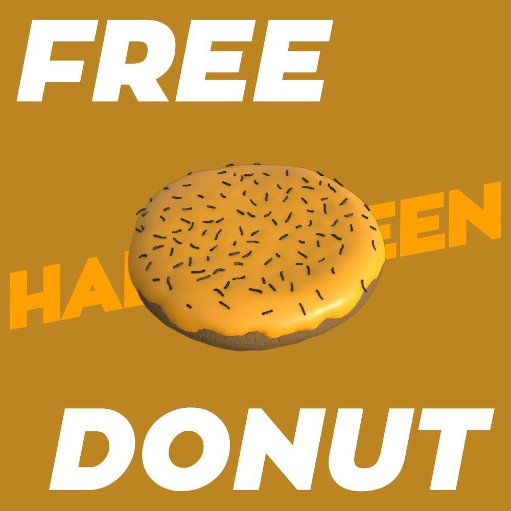 【無料】ハロウィン仕様ドーナツ