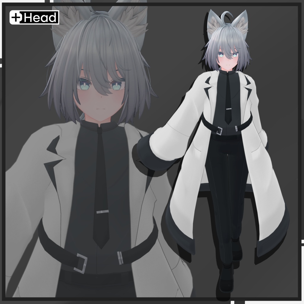 【+Head対応】研究員の白衣