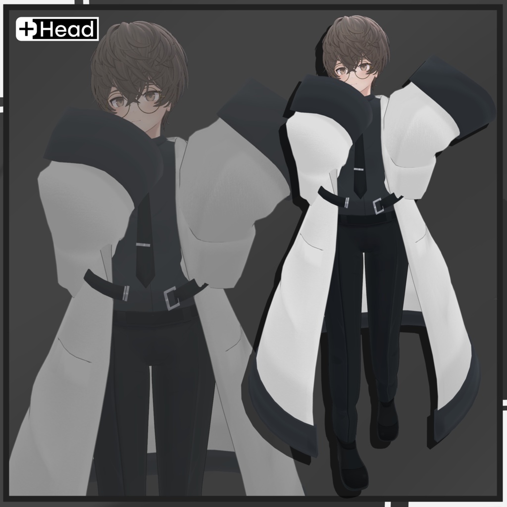 【+Head対応】研究員の白衣