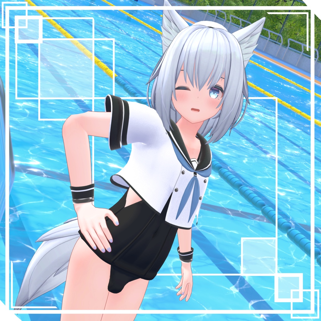 【3アバター対応】セーラースク水