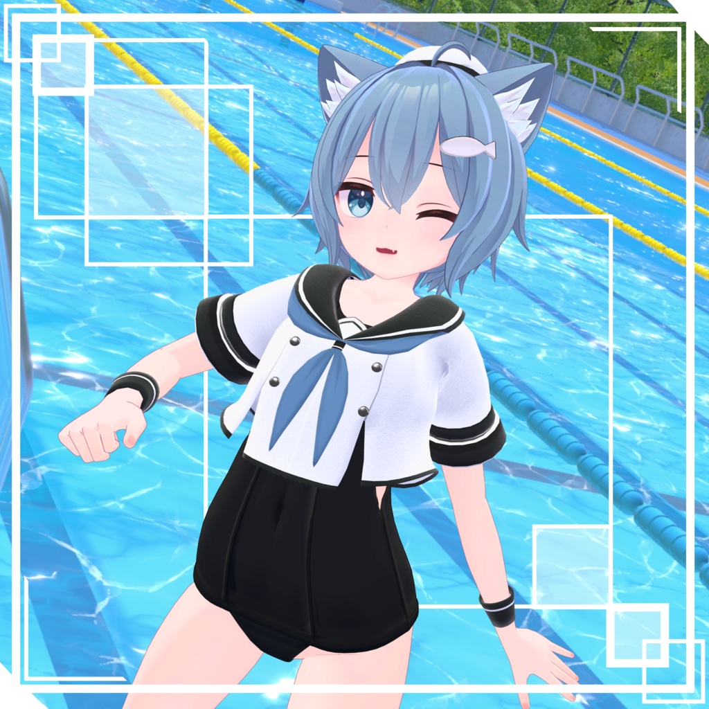 【3アバター対応】セーラースク水